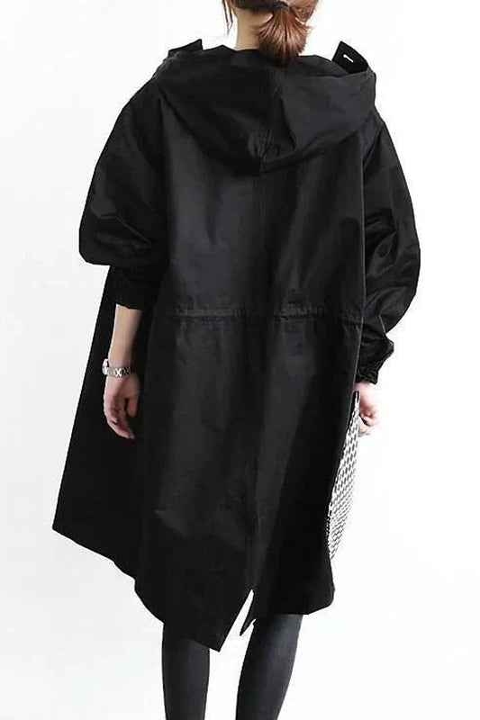 WW | Damen Kapuzen Trenchcoat Leichter Windbreaker