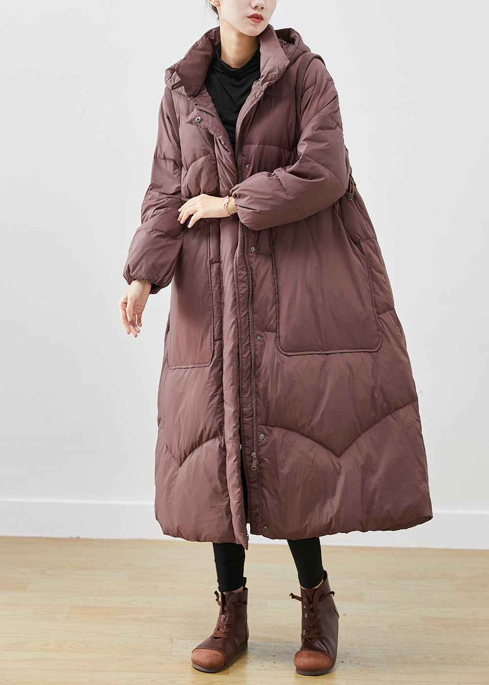 WW | Entenfedermäntel Kordelzug Große Taschen Winter