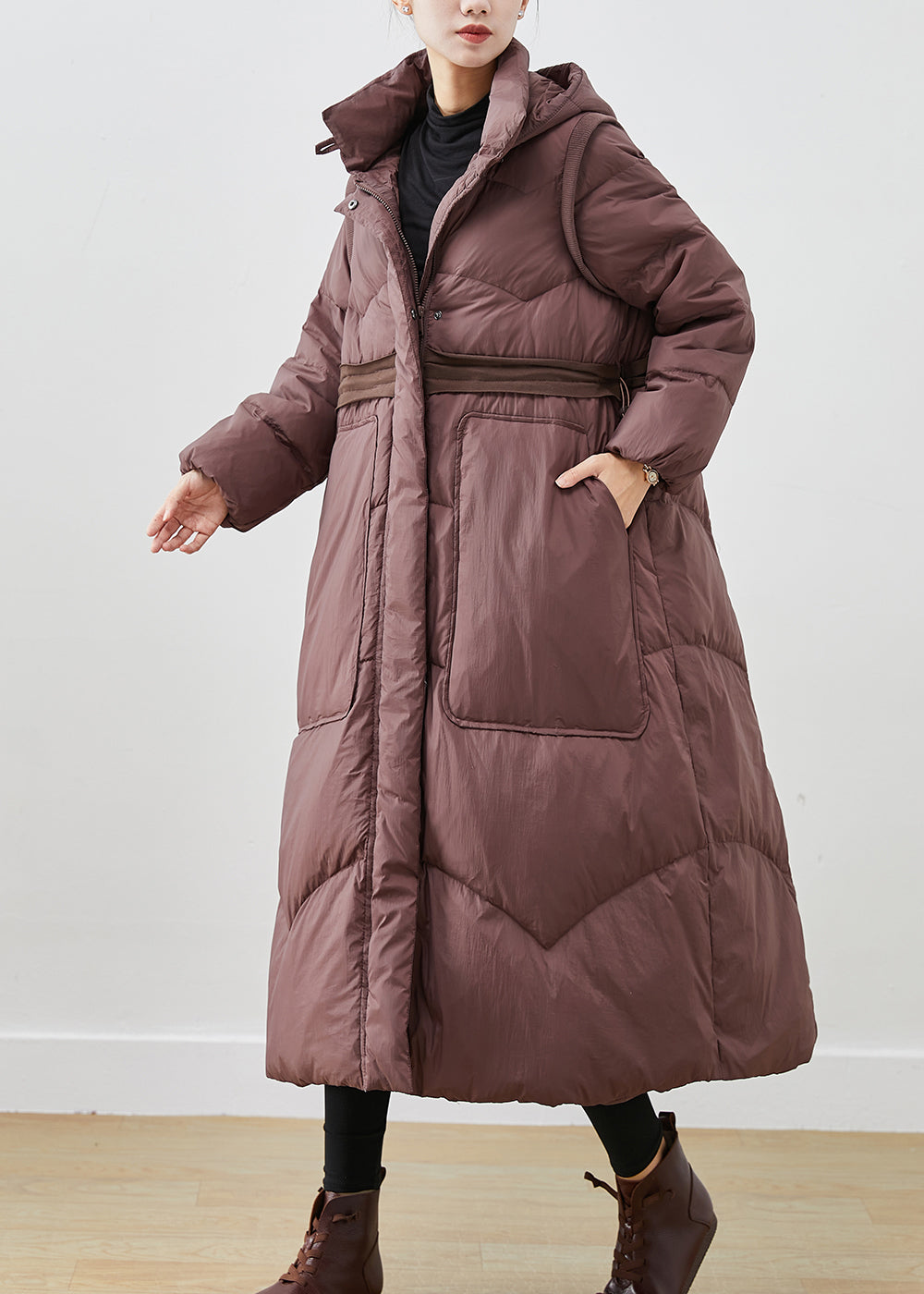 WW | Entenfedermäntel Kordelzug Große Taschen Winter