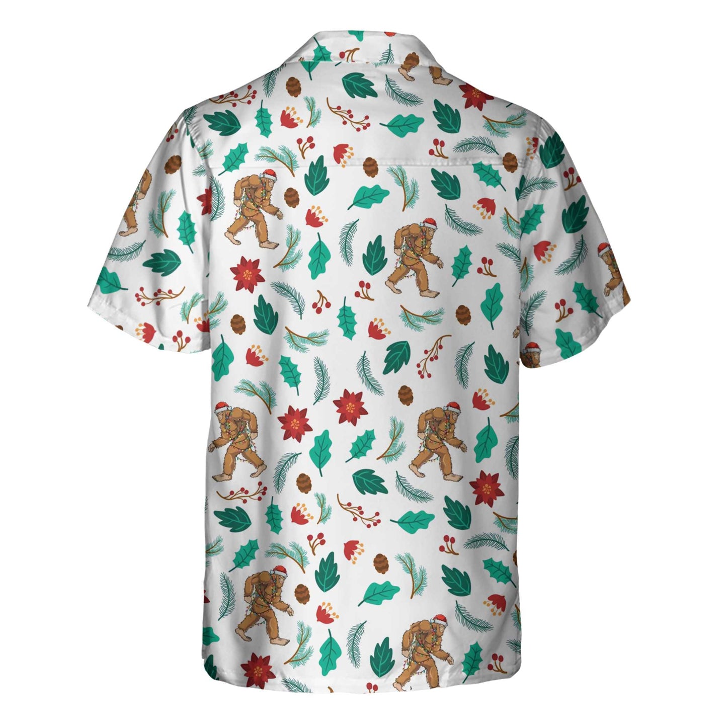 WW | Weihnachts-Bigfoot-Sasquatch-Muster Hawaii-Hemd, Lustiges Weihnachtshemd, Bestes Geschenk zu Weihnachten