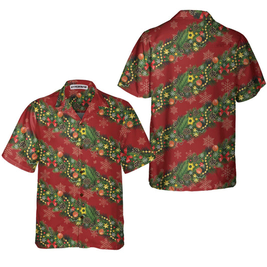 WW | Christmas Decorations with Snowflakes Christmas Hawaiian Shirts