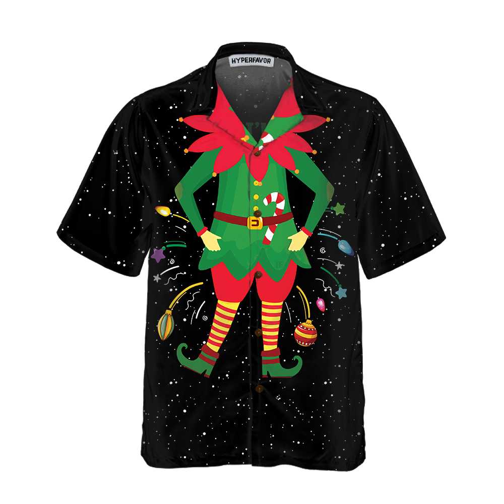 WW | Weihnachts-Elf Kostüm Hawaiihemd, Lustiges Elf Weihnachtshemd, Beste Weihnachtsgeschenkidee
