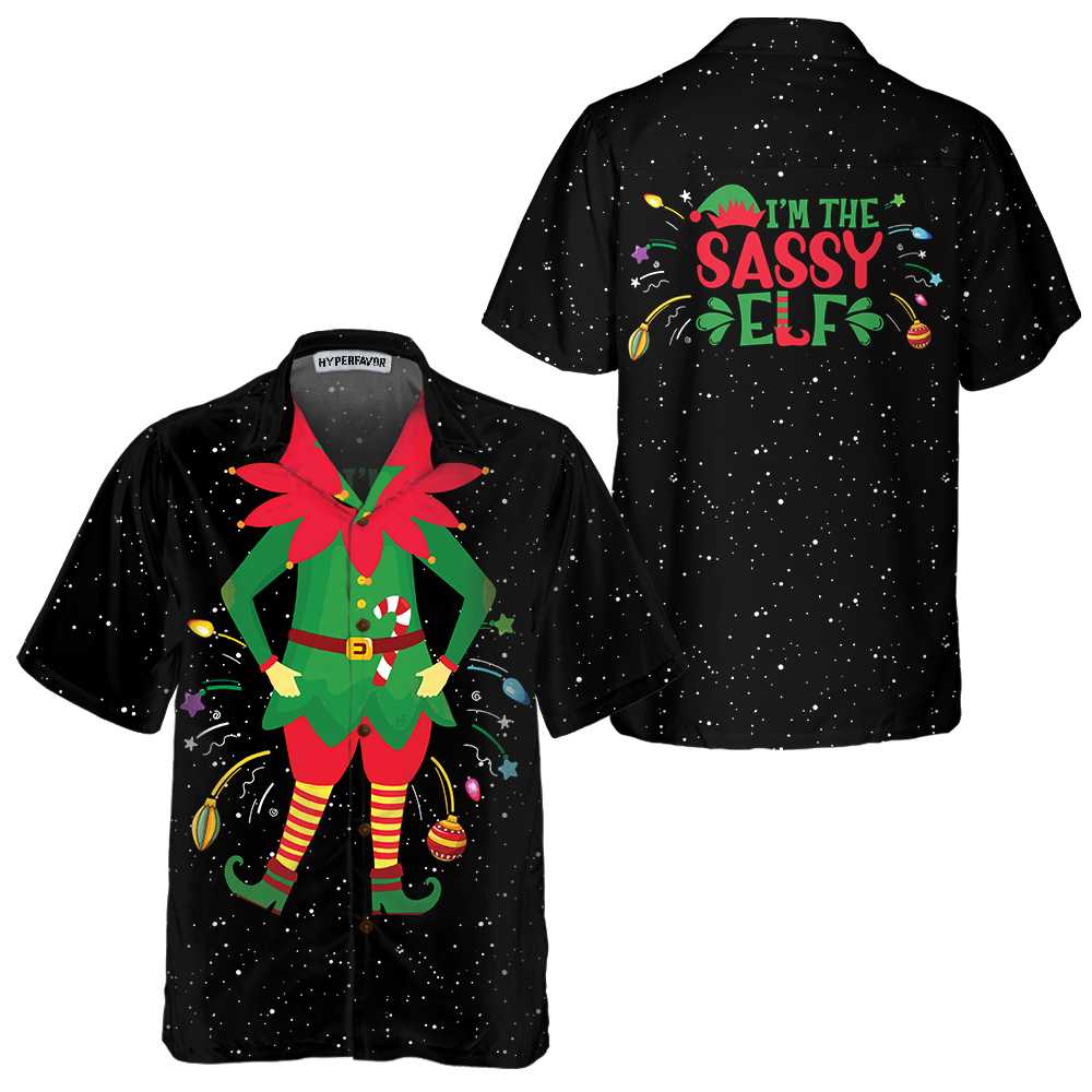 WW | Weihnachts-Elf Kostüm Hawaiihemd, Lustiges Elf Weihnachtshemd, Beste Weihnachtsgeschenkidee