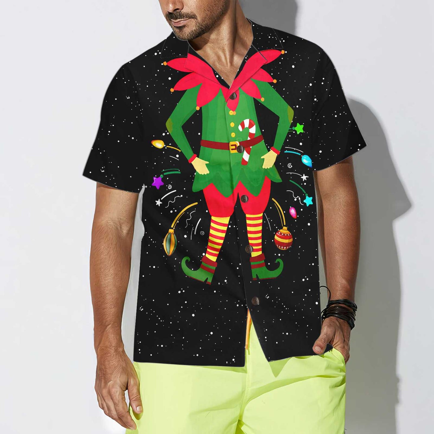 WW | Weihnachts-Elf Kostüm Hawaiihemd, Lustiges Elf Weihnachtshemd, Beste Weihnachtsgeschenkidee