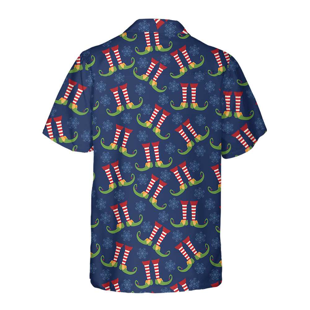 WW | Weihnachts-Elfenbeine Hawaiian Shirt, Lustiges Elf-Weihnachtshemd, Beste Weihnachtsgeschenkidee