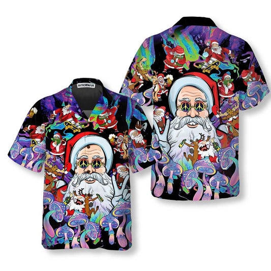 WW | Weihnachts-Hippie-Weihnachtsmann-Hemd, Weihnachtsmann-Weihnachtshemd, Bestes Geschenk für Weihnachten