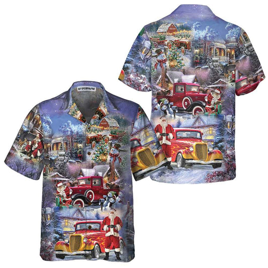WW | Weihnachten ist besser mit Hod Rod Hawaiian Shirt, lustiges Weihnachts-Shirt, einzigartige Xmas Geschenkidee