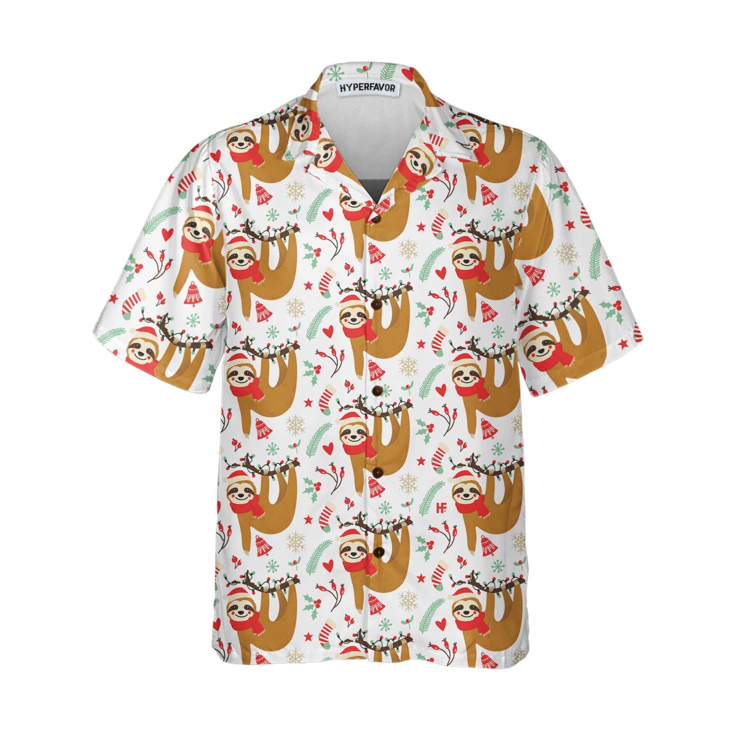 WW | Weihnachts-Lazy-Sloths-Hawaiianshirt, Lustiges Faultier-Weihnachtsshirt, Bestes Geschenk für Weihnachten
