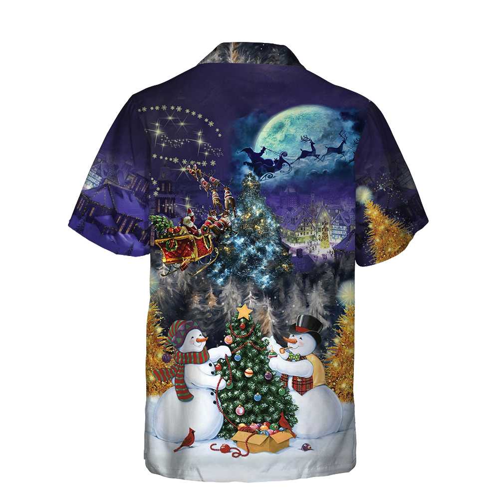 WW | Weihnachtsnacht mit der Familie Hawaiian Shirt, lustiges Weihnachtshemd, beste Weihnachtsgeschenkidee