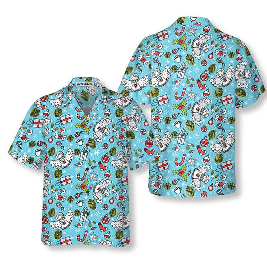 WW | Christmas Angel Pattern Christmas Hawaiian Shirt, Best Gift for Christmas Day