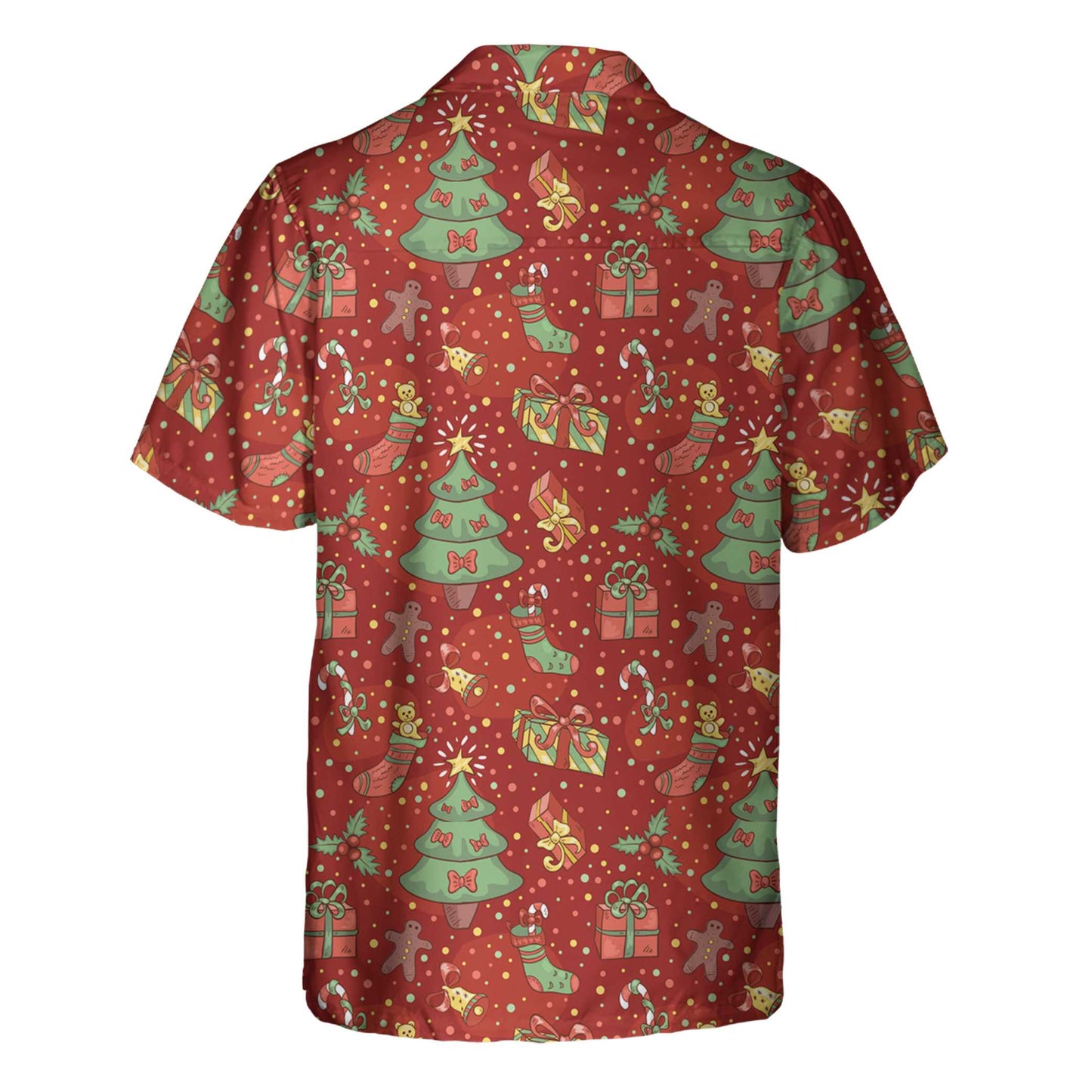 WW | Christmas Pattern with Confetti Hawaiian Shirt, Festive Christmas Hawaiian Shirt
