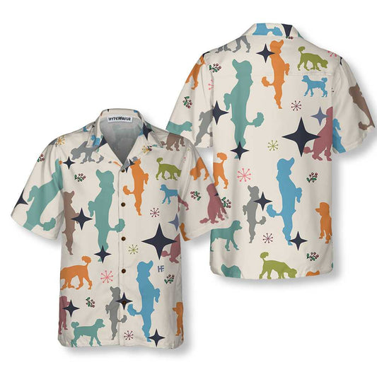 WW | Christmas Poodle Seamless Pattern Hawaiian Shirt, Poodle Dog Christmas Shirt, Best Christmas Gift Idea