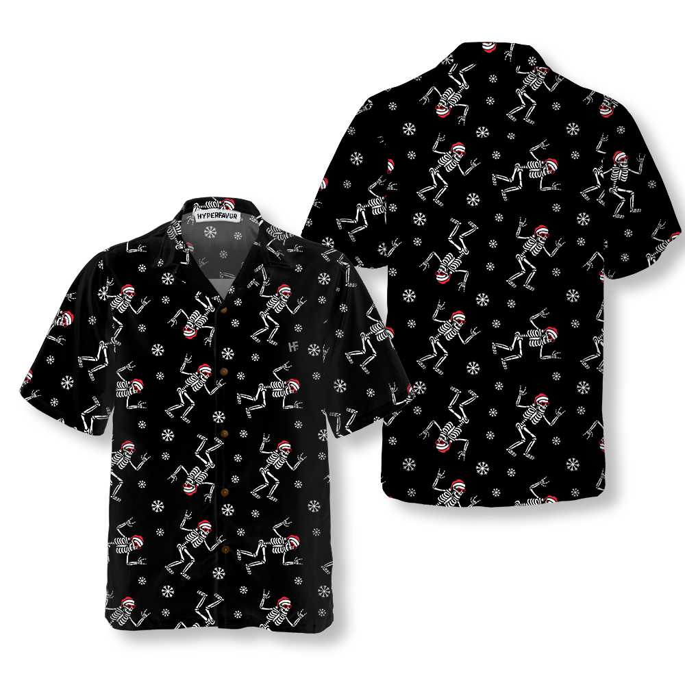 WW | Weihnachtsrock Hawaiian Shirt, Lustiges Weihnachtsknochen Shirt