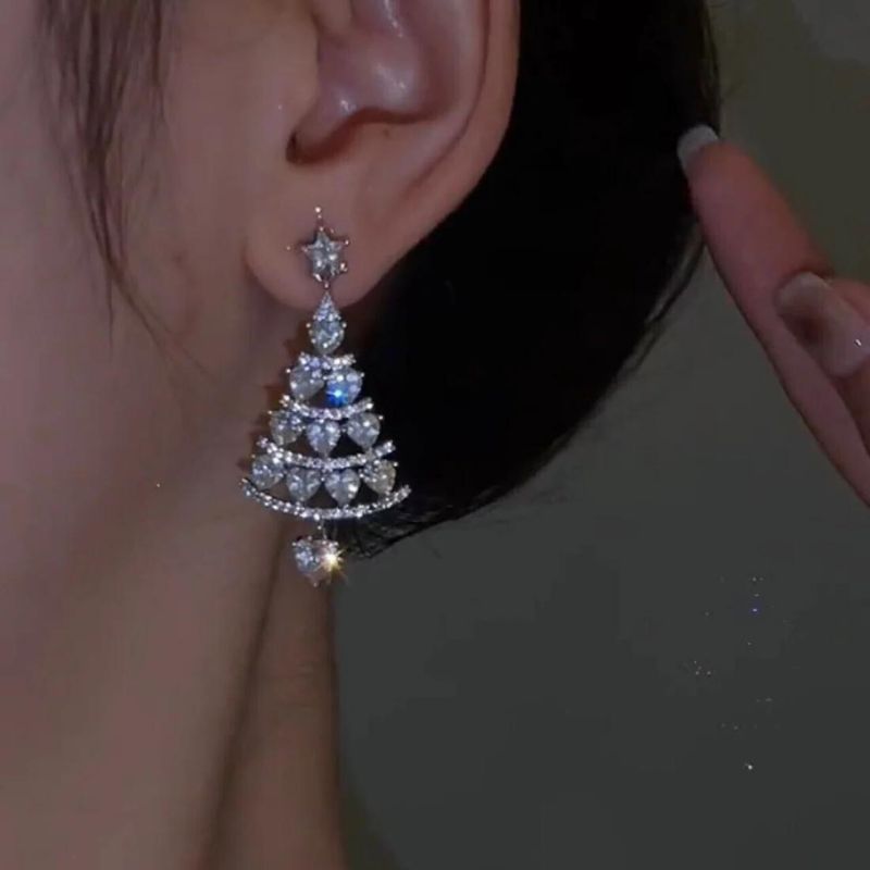 WW | Weihnachtsfunkeln Silber Ohrringe