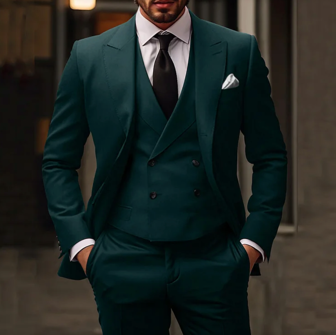 WW | Herren Smoking 3-teilig - Blazer, Weste & Hose