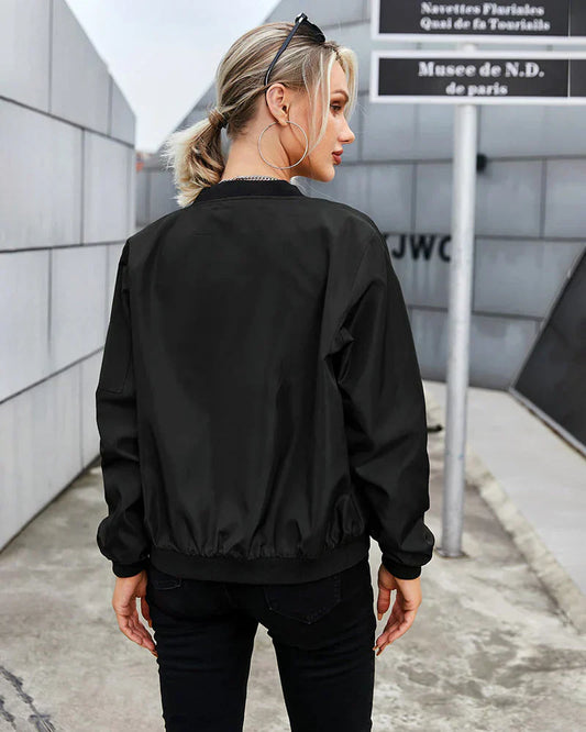 WW | Bomberjacke - Reißverschluss vorne - Lässiger Street Style Layer