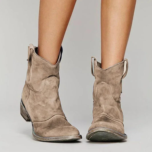 WW | Premium Women's Black Cowboy Boots – Classic Western Style with Durable Sole and Comfort