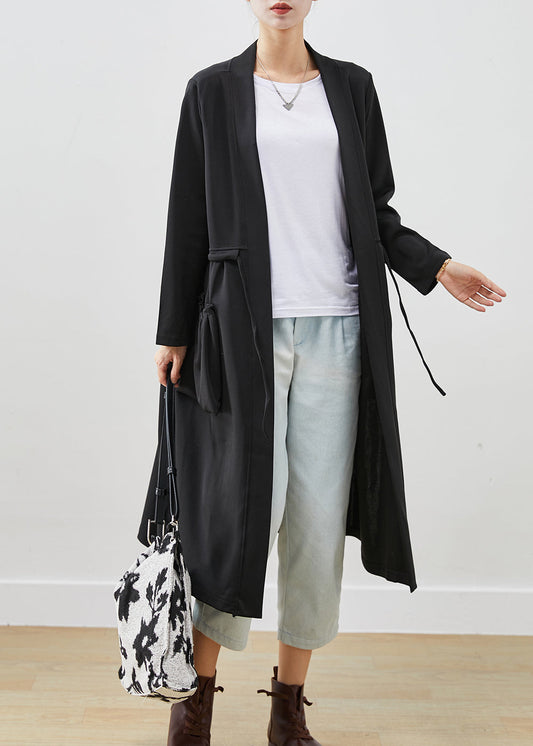 WW | Schwarze Kapuzenjacke mit Taschen aus Baumwolle