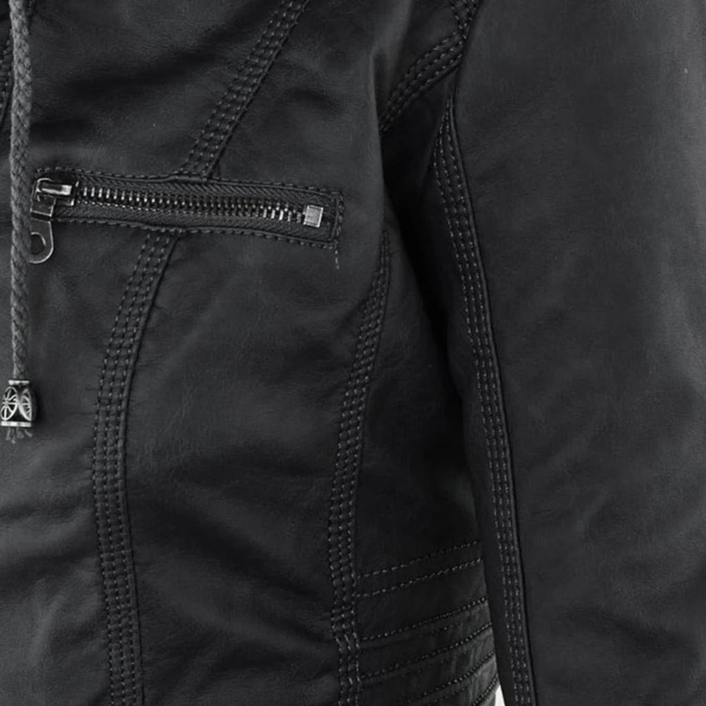 WW | Chic khaki hooded jacket, comfort and urban elegance