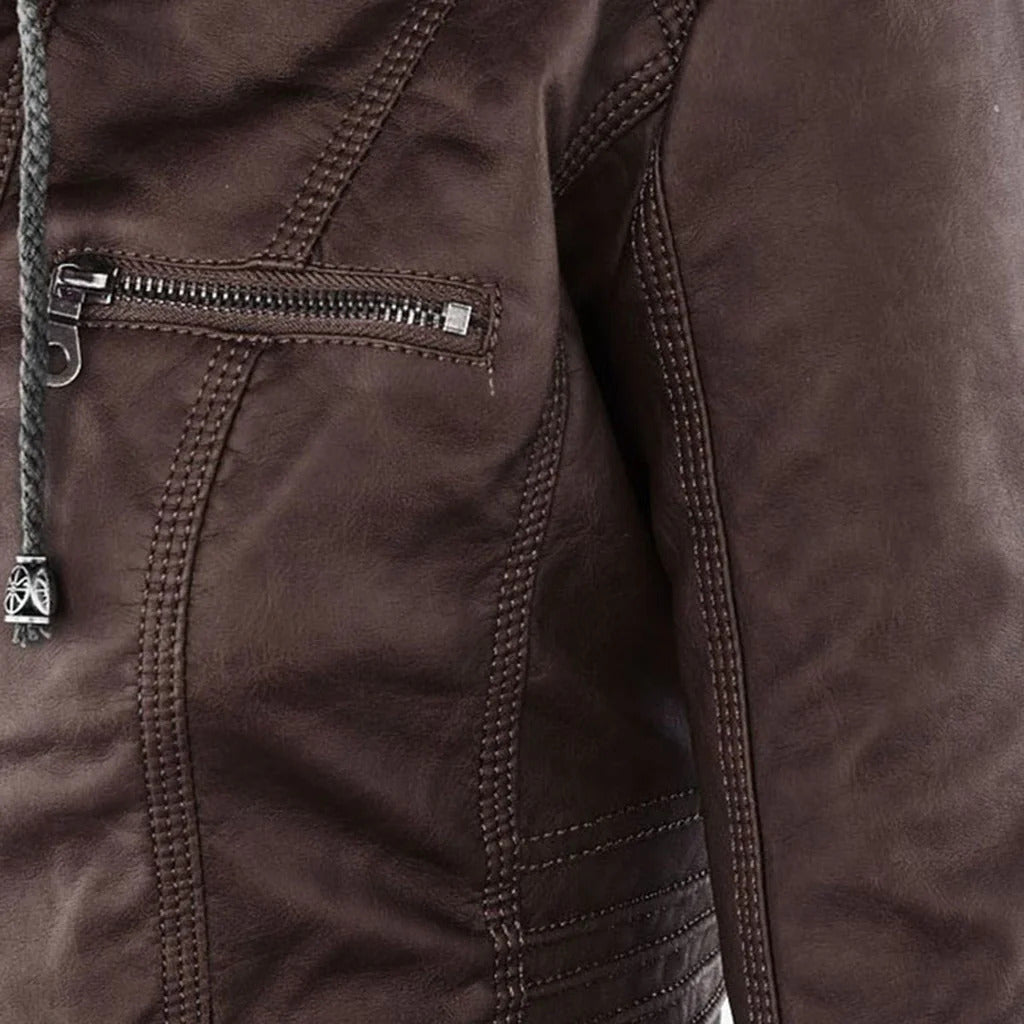 WW | Chic khaki hooded jacket, comfort and urban elegance