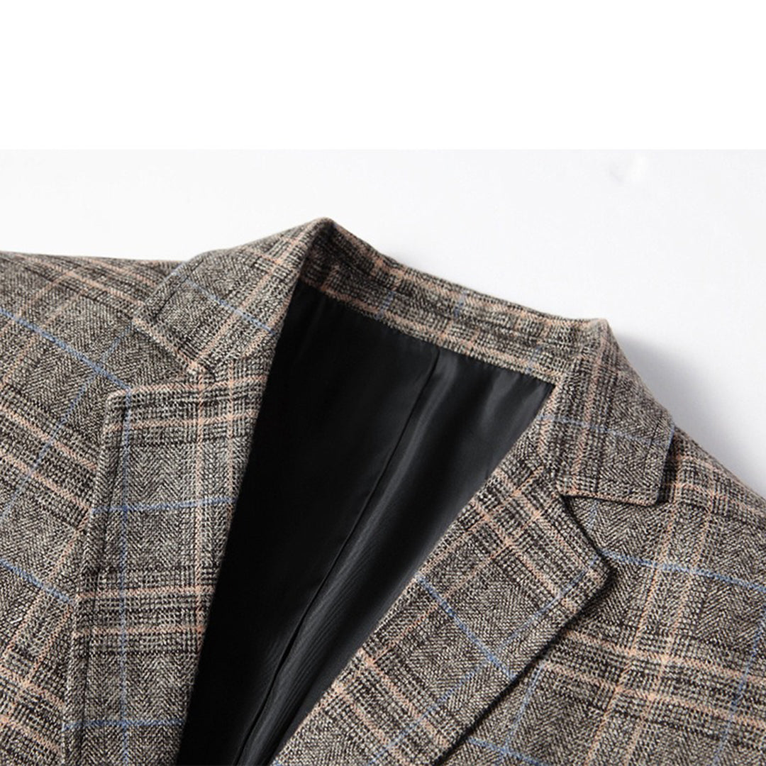 WW | Blazer mit Karomuster - Eleganter Slim Fit Sakko für Business & Freizeit