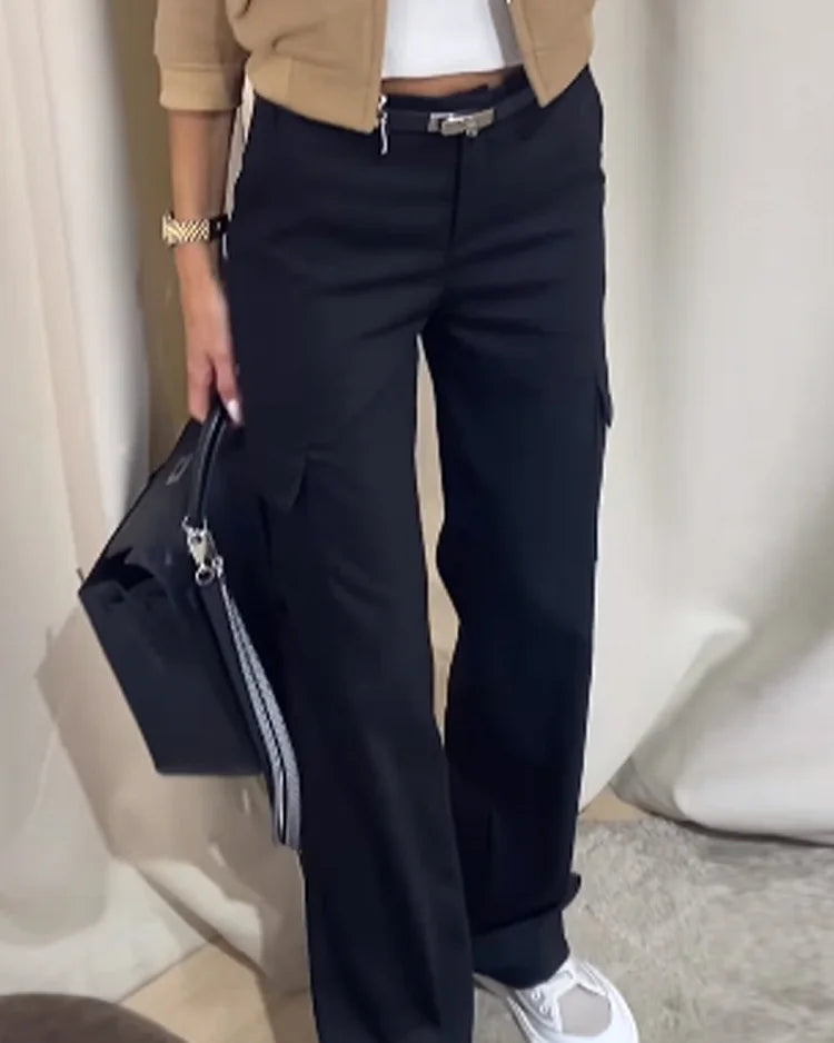 WW | Two-Piece Set: Women's Jacket and Straight-Leg Cargo Pants