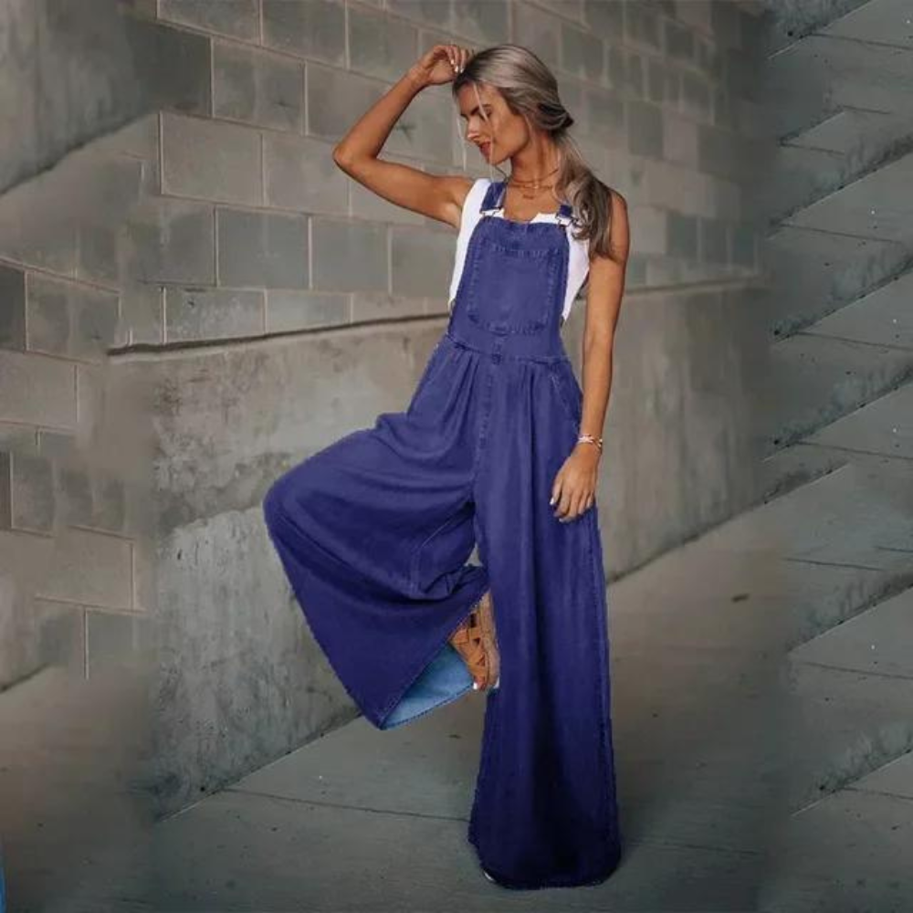 WW | Elegant Adjustable Denim Jumpsuit