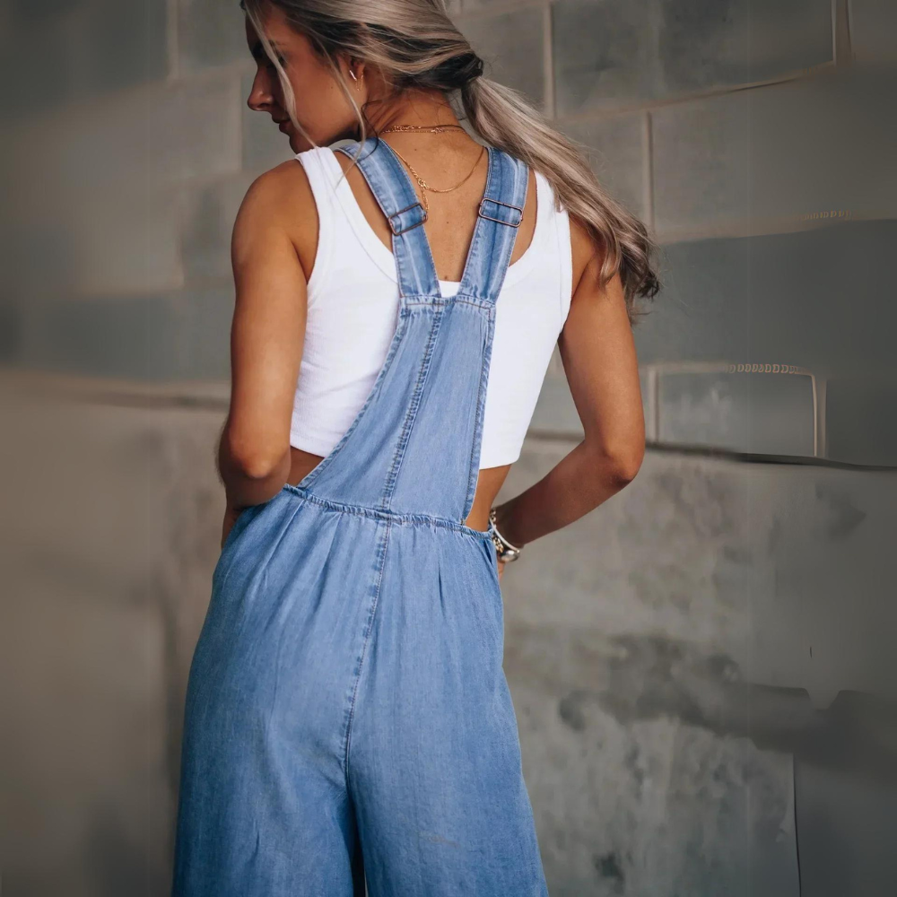 WW | Elegant Adjustable Denim Jumpsuit