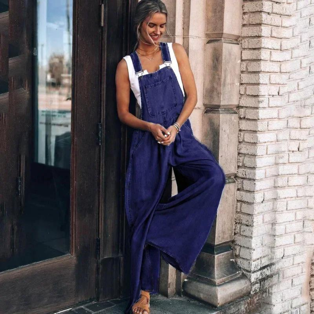 WW | Elegant Adjustable Denim Jumpsuit