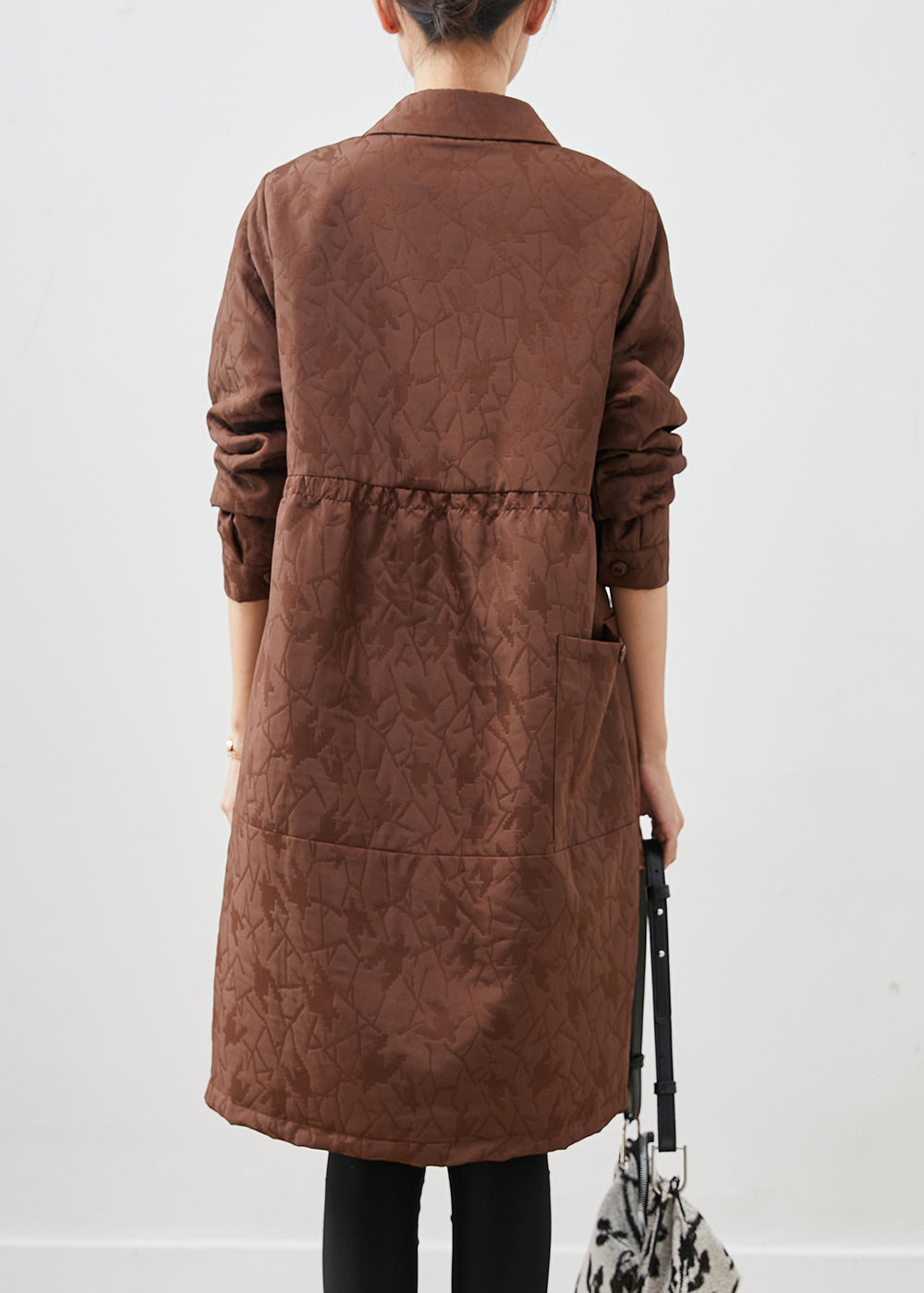 WW | Patchwork Fine Cotton-Filled Coats Oversized Jacquard Winter