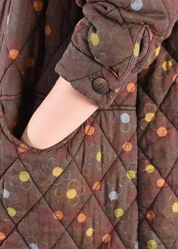WW | Quilted Patchwork Fine Cotton Padded Coats Stand-Up Collar Winter