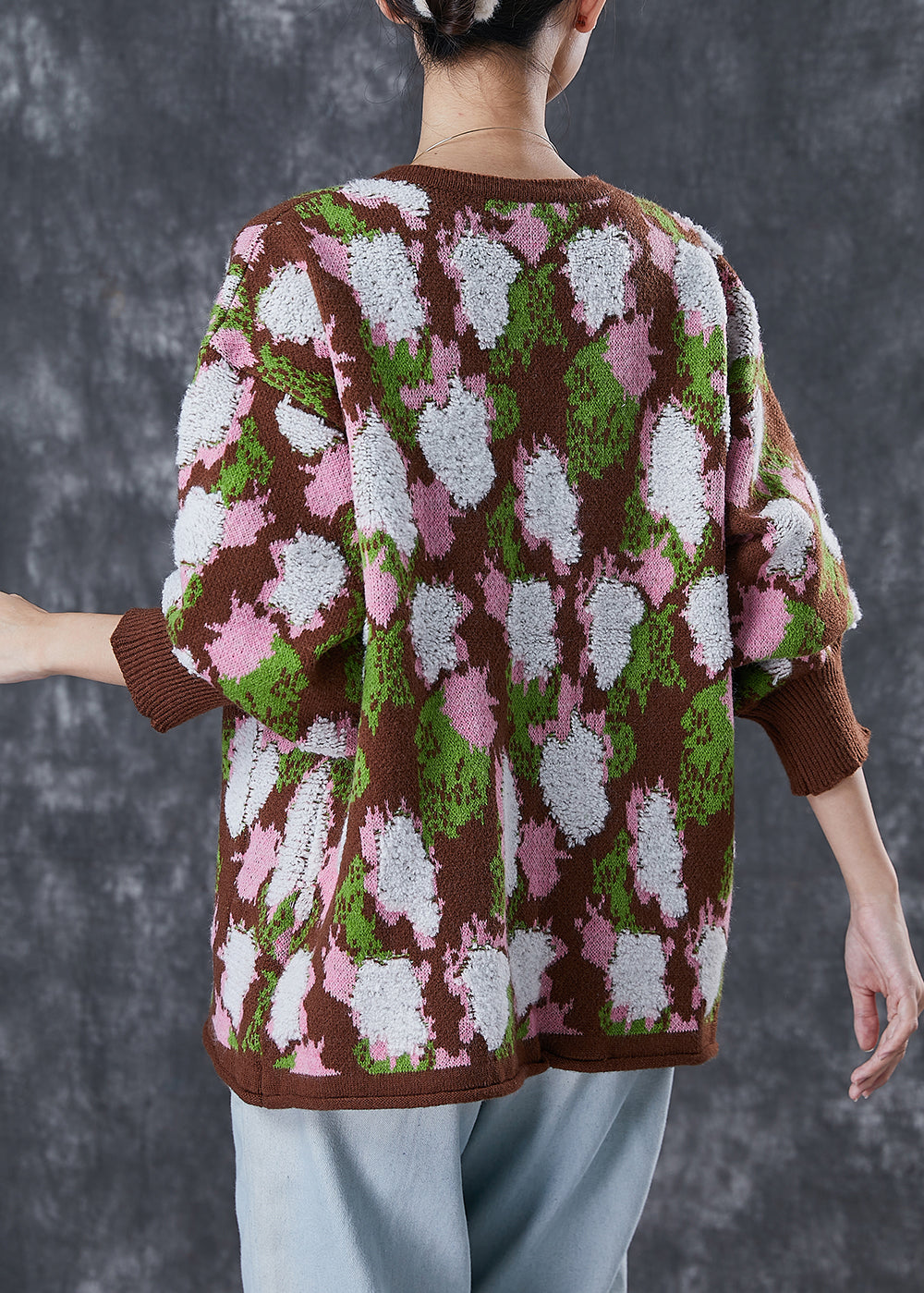 WW | Print Warm Cardigans Pockets Winter