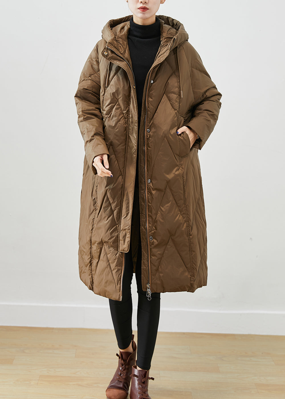 WW | Warm Fine Cotton-Filled Puffer Oversized Hooded Winter Jackets