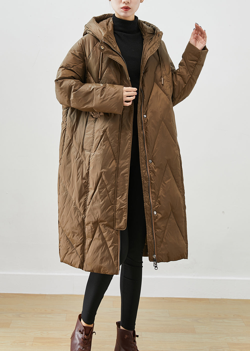 WW | Warm Fine Cotton-Filled Puffer Oversized Hooded Winter Jackets