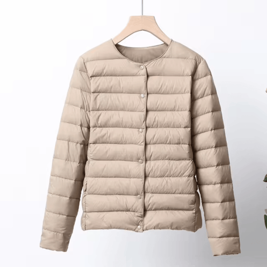 WW | Kragenlose Slim Fit Daunenjacke mit Steppung