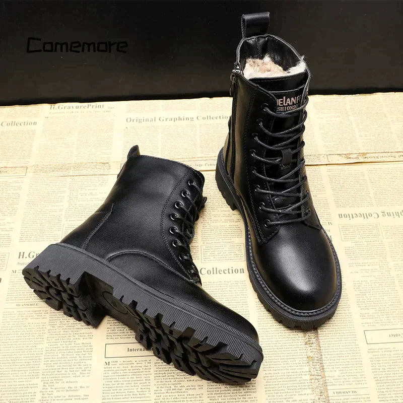 WW | Black Leather Winter Boots