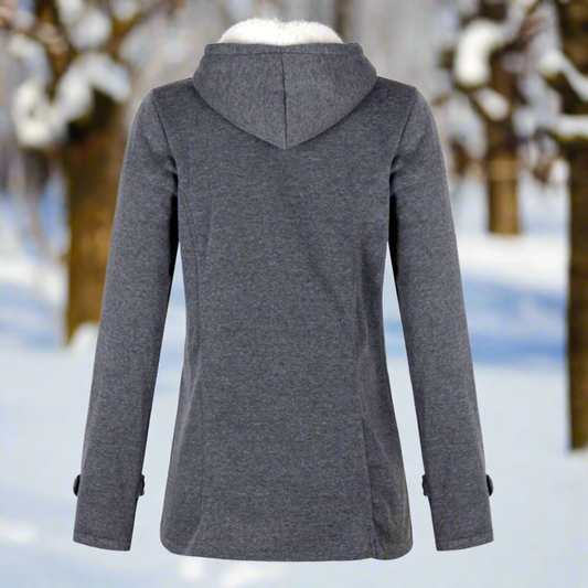 WW | Damen Winterjacke mit Kapuze und Schnürverschluss