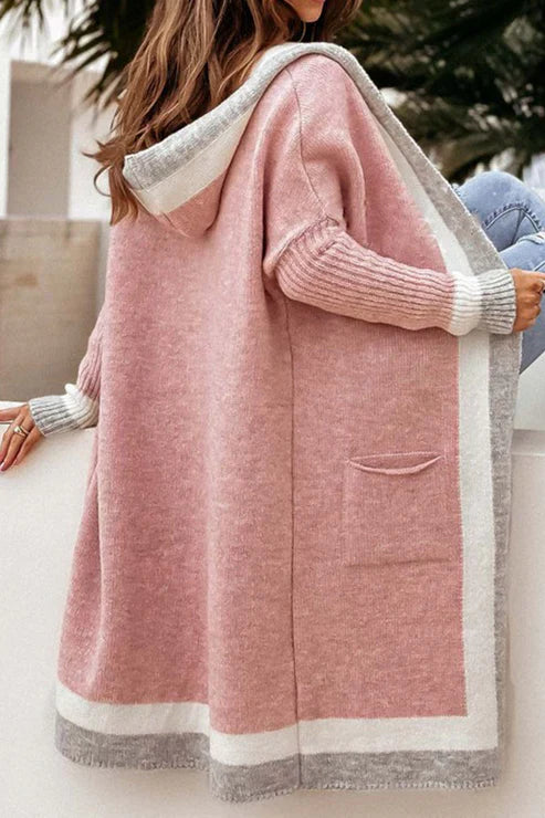 WW | Cardigan Long Open Front Soft Knit Comfort With Practical Pockets