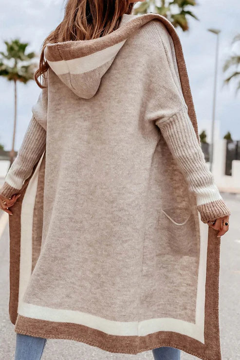 WW | Cardigan Long Open Front Soft Knit Comfort With Practical Pockets