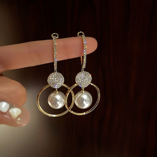 WW | Luxe Earrings with Cultured Pearl and Zirconia Silver