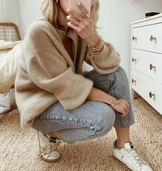 WW | Gemütlicher Damen Langer Cardigan Vielseitiger Oversized Layer