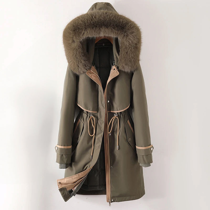 WW | Damen Gemütliche Stepp-Hoodie-Winterjacke