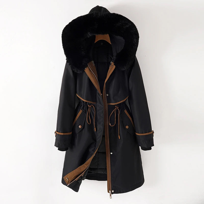 WW | Damen Gemütliche Stepp-Hoodie-Winterjacke