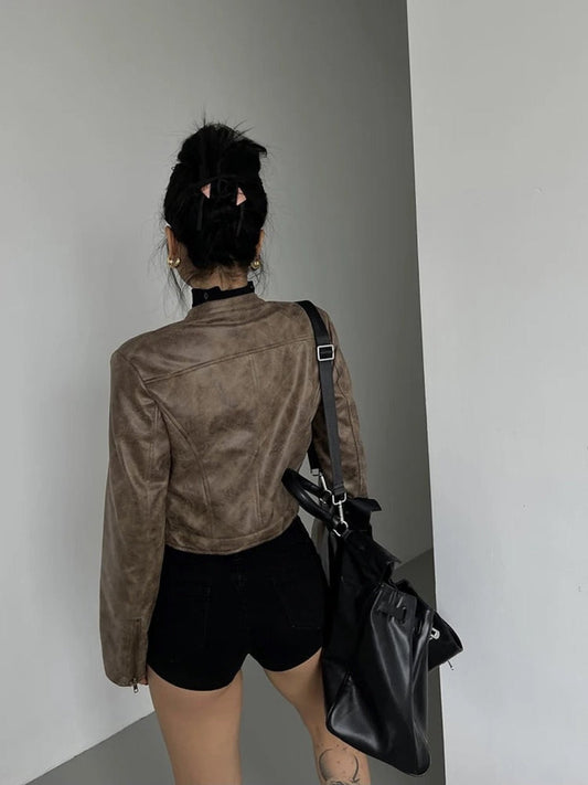 WW | Gekürzte Lederjacke