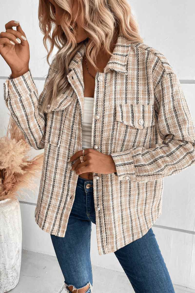 WW | Ernte Plaid Shacket - Beige
