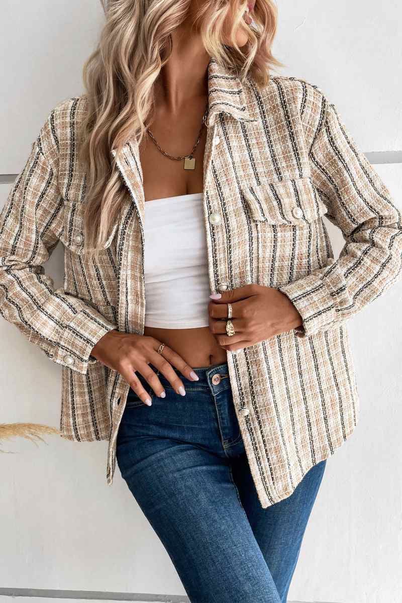 WW | Ernte Plaid Shacket - Beige