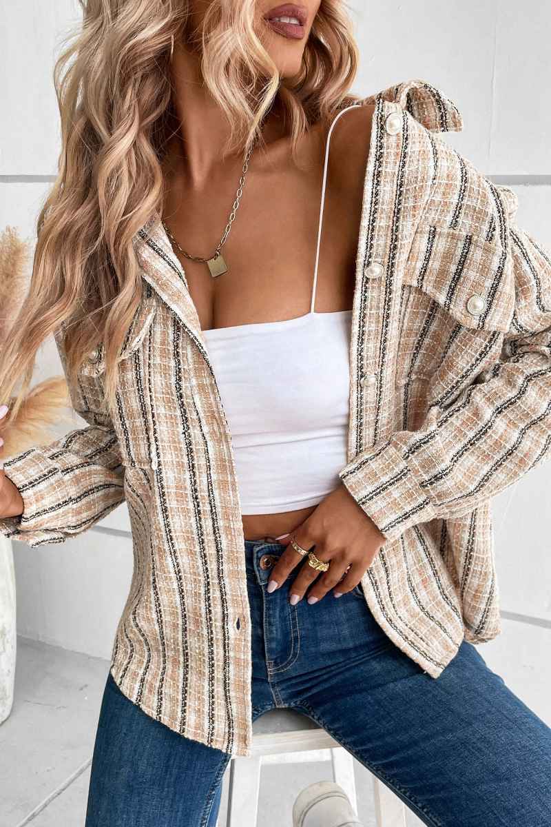 WW | Ernte Plaid Shacket - Beige