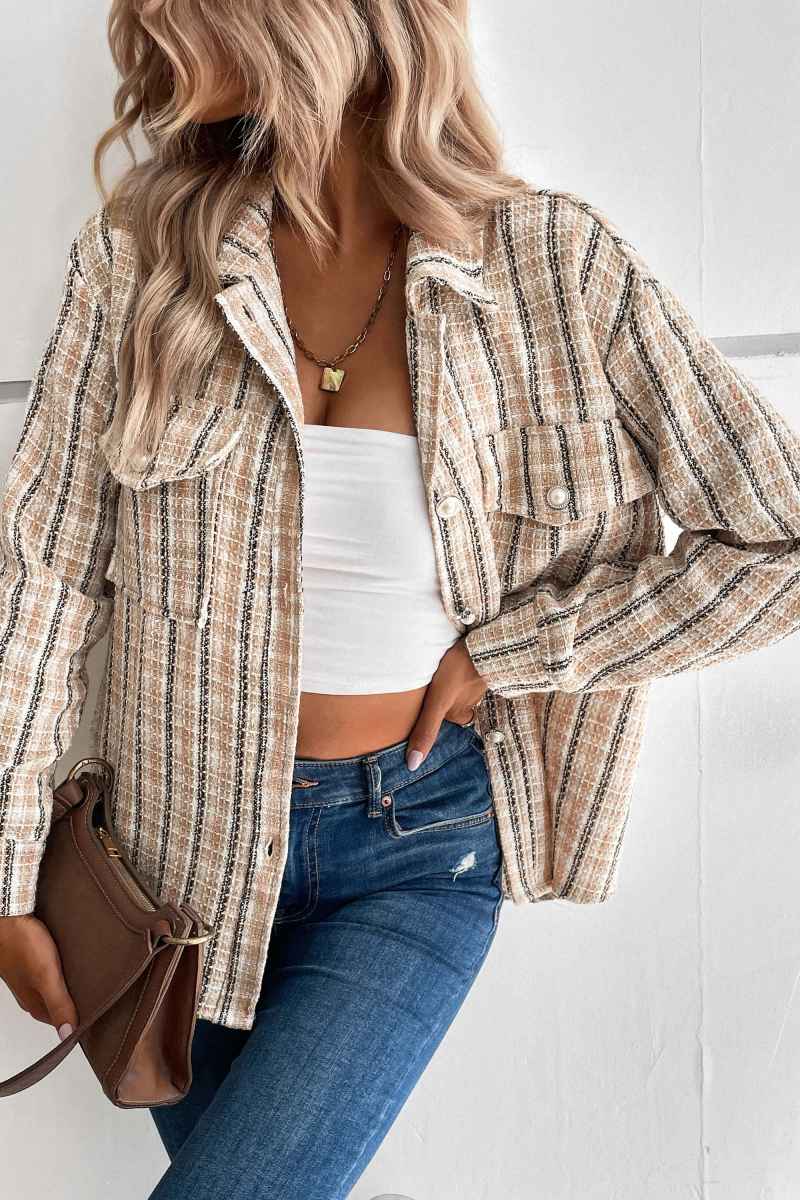 WW | Ernte Plaid Shacket - Beige