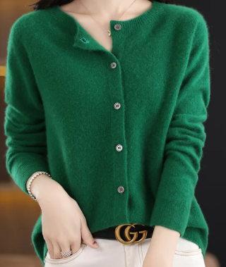 WW | Cardigan with Round Neck Women's Sweater