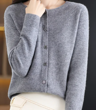 WW | Cardigan with Round Neck Women's Sweater